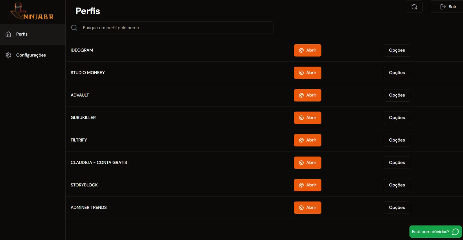 Tela do aplicativo 3