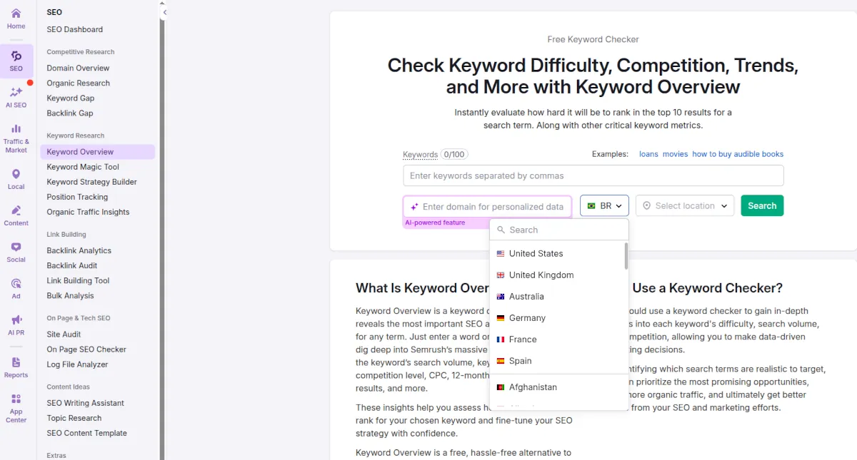 semrush-choose-country-on-keyrwordtool-print