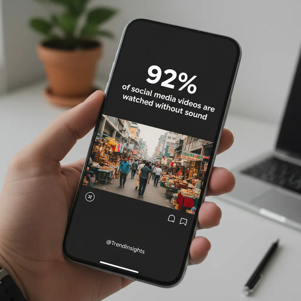 Mobile-phone-showing-video-being-watched-without-sound
