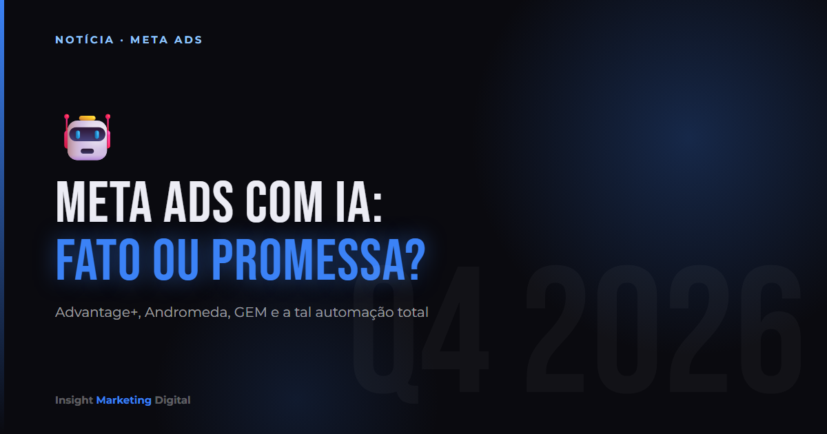 Meta Ads com IA vai criar anúncios sozinho? O que é fato, o que é meta e o que testar antes da Black Friday